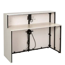 Bar pliant Moulure blanc 55 x 150 cm H 115 cm
