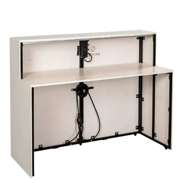 Bar pliant Moulure blanc 55 x 150 cm H 115 cm