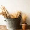 Bassine en zinc vintage grand format