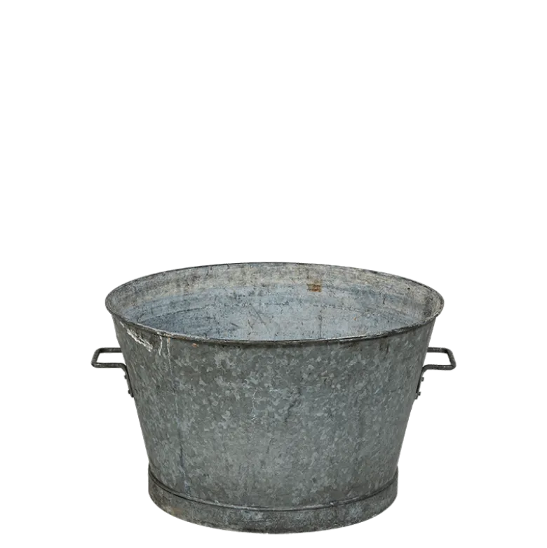 Bassine en zinc vintage grand format