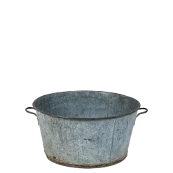 Bassine en zinc vintage grand format