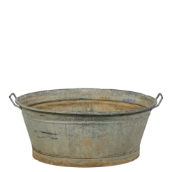 Bassine en zinc vintage grand format