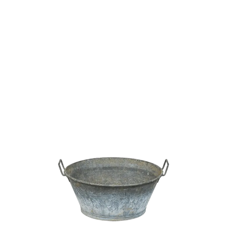Bassine en zinc vintage petit format