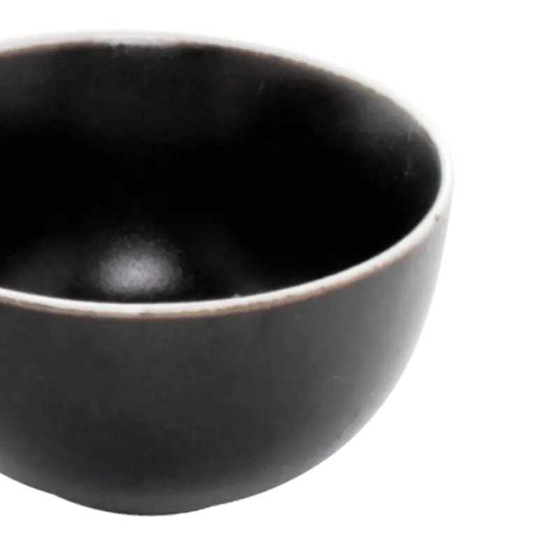 Bol carbone filet blanc Ø 5 cm H 2.5 cm 2,5 cl