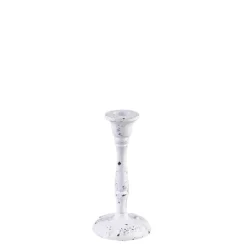 Bougeoir blanc Vintage petit modèle H 16 à 19,5 cm