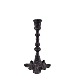 Bougeoir noir Vintage grand modèle H 22 à 29 cm