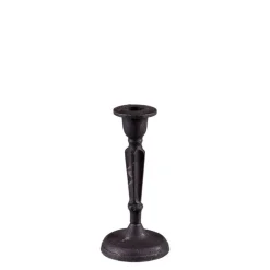 Bougeoir noir Vintage petit modèle H 16 à 19,5 cm