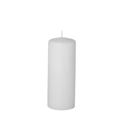 Bougie cylindre blanche Ø 6 cm H 15 cm