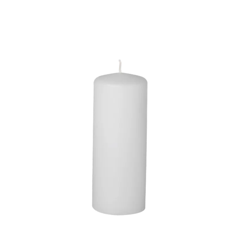 Bougie cylindre blanche Ø 6 cm H 15 cm