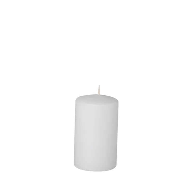 Bougie cylindre blanche Ø 6 cm H 10 cm