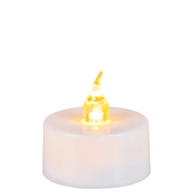 Bougie à LED ambre Ø 3,6 cm (autonomie 8 à 10h) fournie avec pile