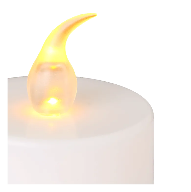 Bougie à LED ambre Ø 3,6 cm (autonomie 8 à 10h) fournie avec pile