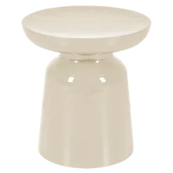 Bout de canapé Olympe écru Ø 40 cm H 43 cm