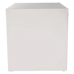 Buffet Cube houssé blanc 3 faces 100 x 100 cm H 109 cm
