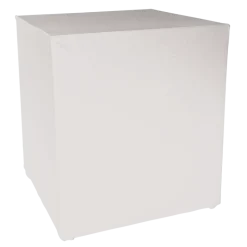 Buffet Cube houssé blanc 3 faces 100 x 100 cm H 109 cm