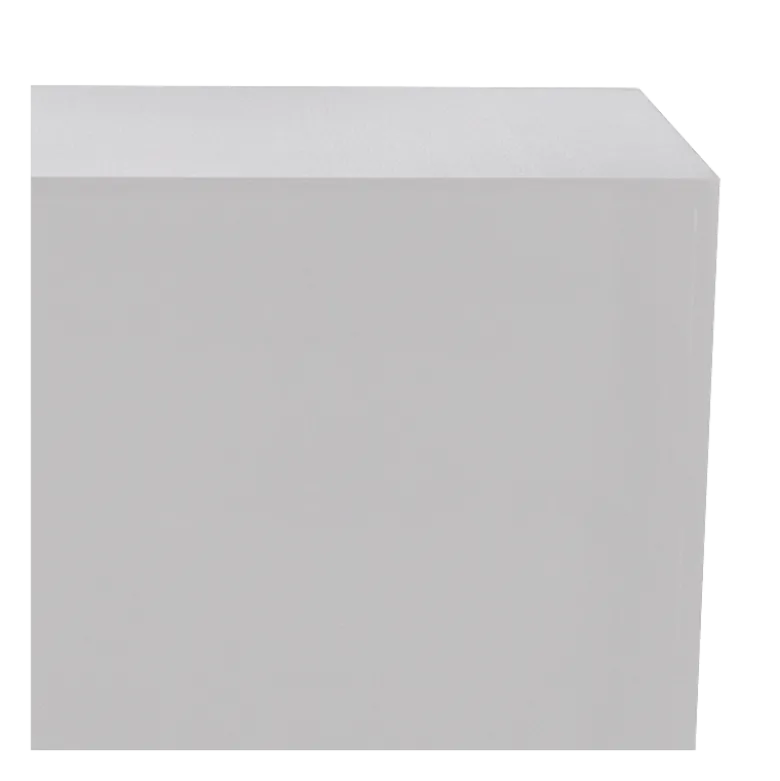 Buffet cube lycra blanc sur roulettes 69 x 86 H 106 cm - 24h