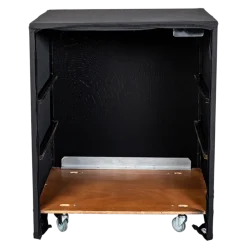 Buffet cube lycra noir sur roulettes 69 x 86 H 106 cm - 24h