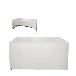 Buffet pliant houssé blanc "3 faces" 100 x 200 cm H 91 cm