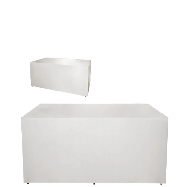Buffet pliant houssé blanc "4 faces" 100 x 200 cm H 91 cm