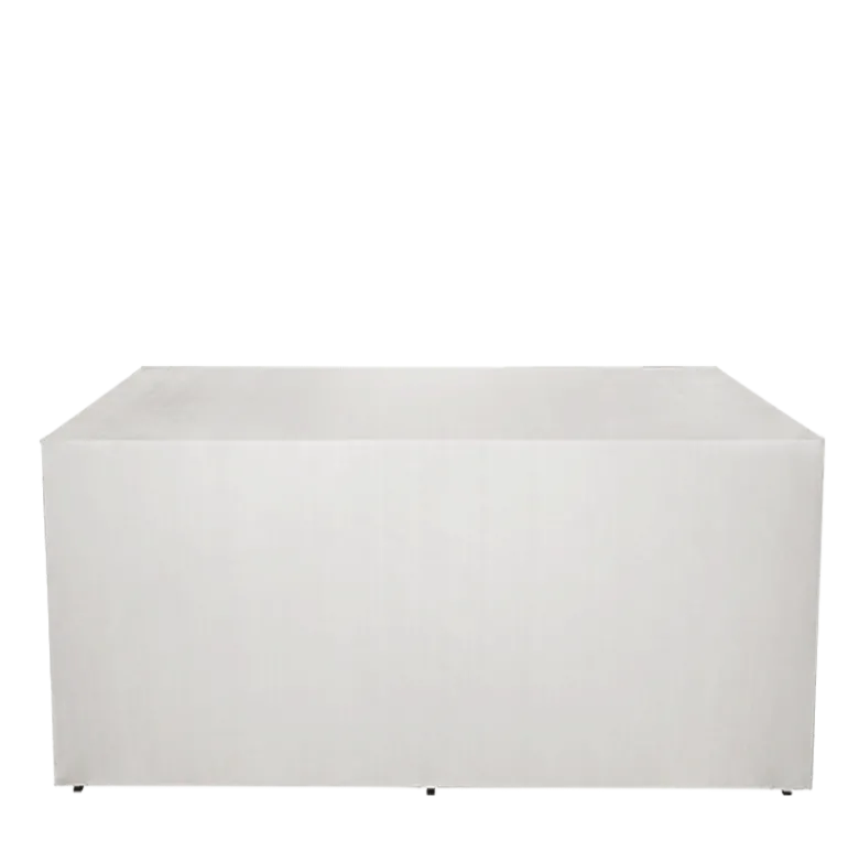 Buffet pliant houssé blanc "3 faces" 100 x 200 cm sur roulettes
