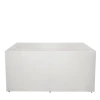 Buffet pliant houssé blanc "4 faces" 100 x 200 cm sur roulettes