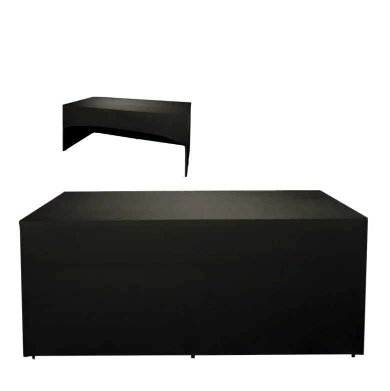 Buffet pliant houssé noir "3 faces" 100 x 200 cm H 91 cm