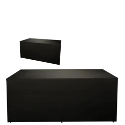 Buffet pliant houssé noir "4 faces" 100 x 200 cm H 91 cm