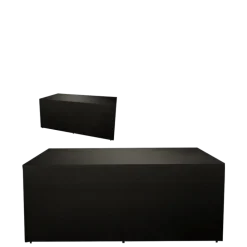 Buffet pliant houssé noir "4 faces" 80 x 200 cm H 91 cm