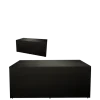 Buffet pliant houssé noir "4 faces" 80 x 200 cm sur roulettes