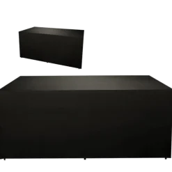 Buffet pliant houssé noir "4 faces" 100 x 200 cm sur roulettes