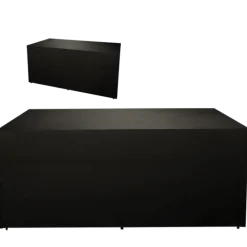 Buffet pliant houssé noir "4 faces" 100 x 200 cm sur roulettes