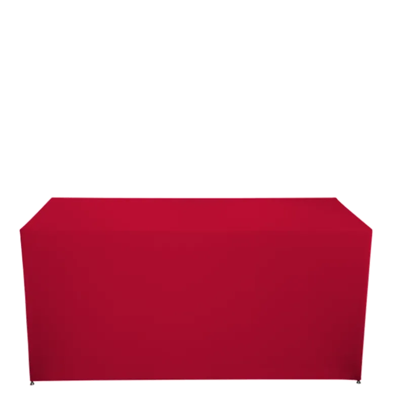 Buffet pliant houssé rouge "3 faces" 100 x 200 cm
