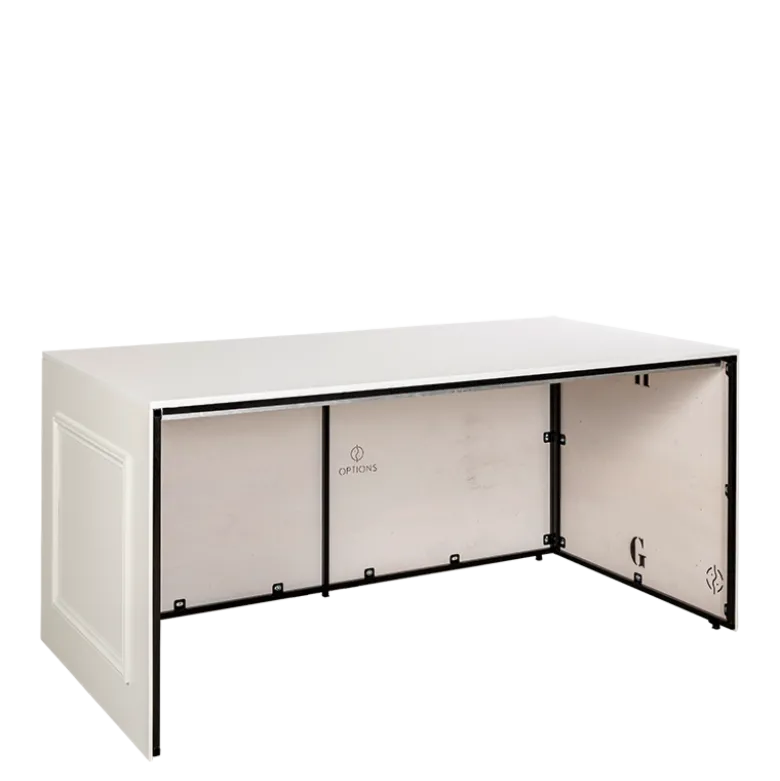 Buffet pliant Moulure blanc 100 x 200 cm H 90 cm- Délai 48h