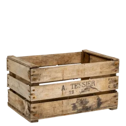 Caisse en bois Vintage 24 x 55 cm H 35 cm