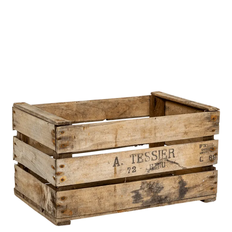Caisse en bois Vintage 24 x 55 cm H 35 cm
