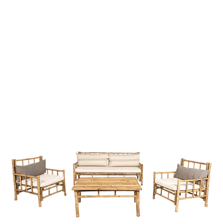 Canapé Bali rayé gris 70 x 180 cm H 80 cm