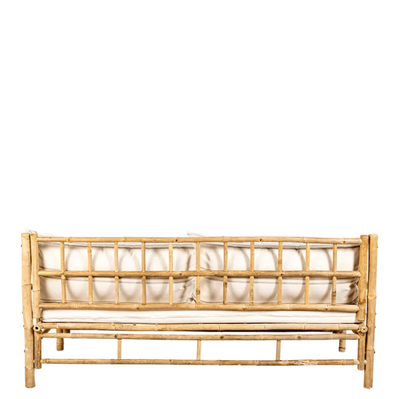 Canapé Bali rayé gris 70 x 180 cm H 80 cm