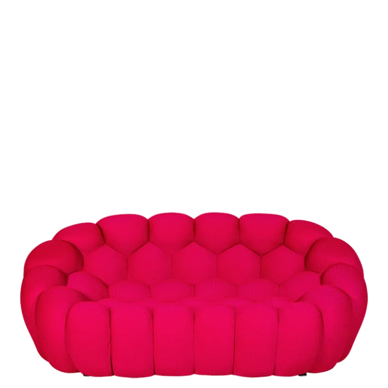 Canapé Bulle framboise 115 x 195 cm H 78 cm