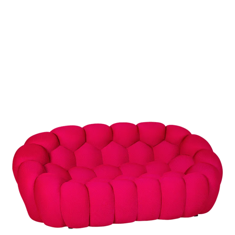 Canapé Bulle framboise 115 x 195 cm H 78 cm