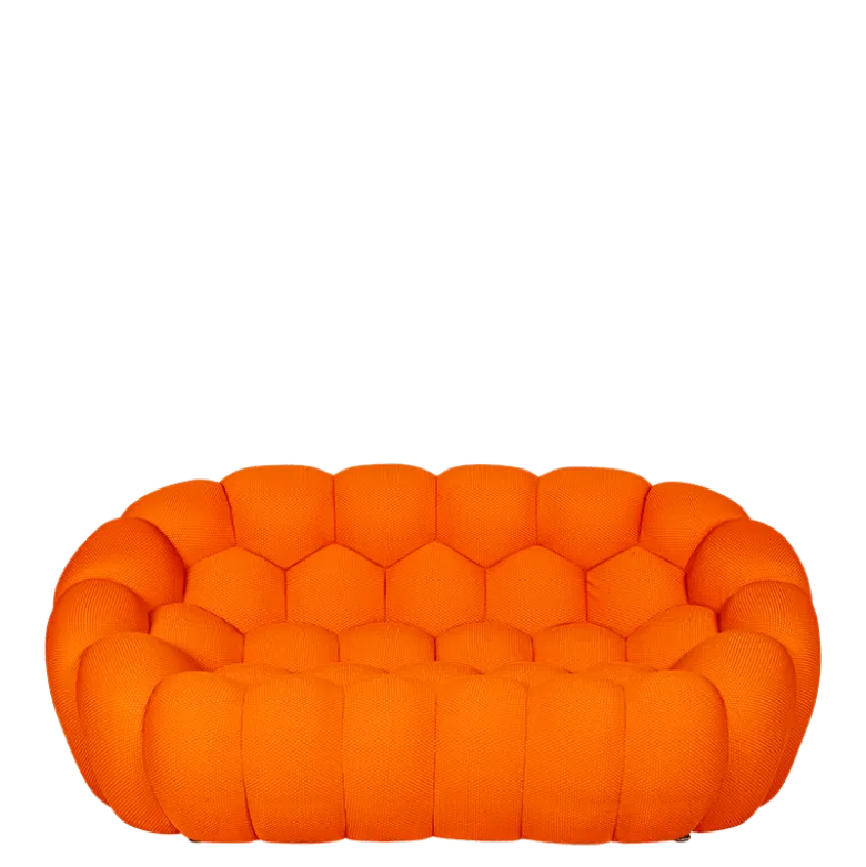 Canapé Bulle orange 115 x 195 cm H 78 cm