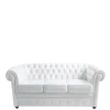 Canapé Chesterfield blanc 92 x 202 cm H 76 cm