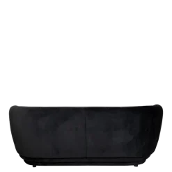 Canapé Elton velours noir M1 78 x 170 cm H 70 cm