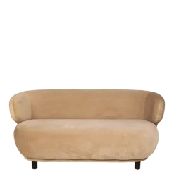 Canapé Elton velours taupe avec réhausse 78 x 170 cm H 80 cm