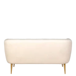Canapé Juliette velours crème M1 78 x 165 cm H 85 cm