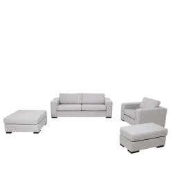 Canapé Loft gris 80 x 196 cm H 73 cm