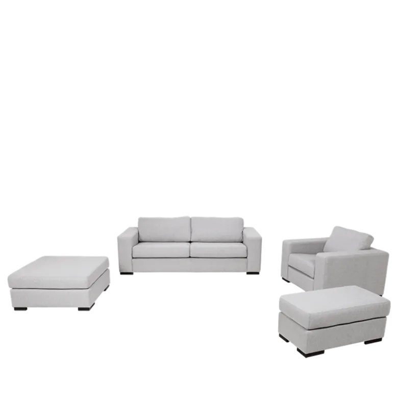 Canapé Loft gris 80 x 196 cm H 73 cm