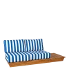 Canapé Lounge Beach Club Blue 76 x 204 cm H 70 cm