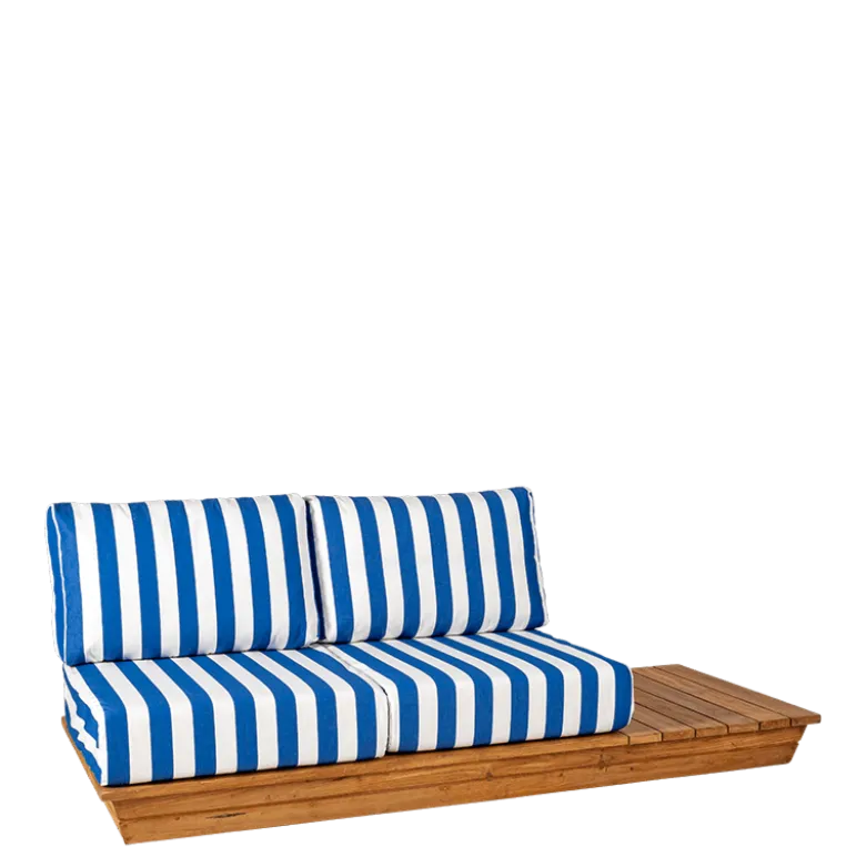 Canapé Lounge Beach Club Blue 76 x 204 cm H 70 cm