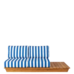 Canapé Lounge Beach Club Blue 76 x 204 cm H 70 cm