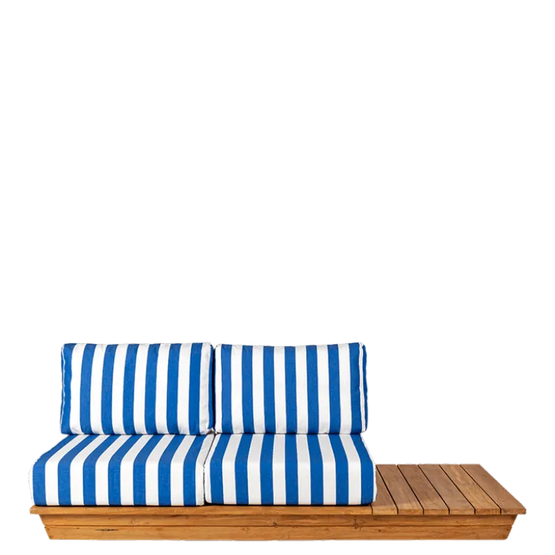 Canapé Lounge Beach Club Blue 76 x 204 cm H 70 cm